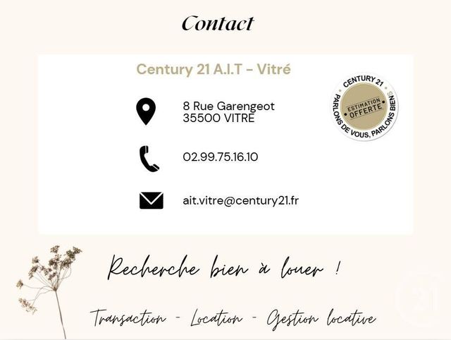 Maison &agrave; louer - 5 pi&egrave;ces - 107 m2 - Vergeal - 35 - BRETAGNE